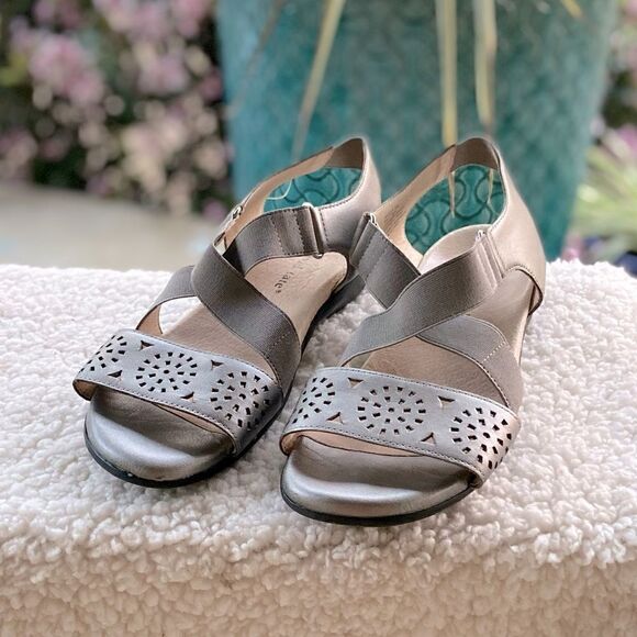 David Tate Leather Open Toe Casual Slingback - Picture 5 of 14